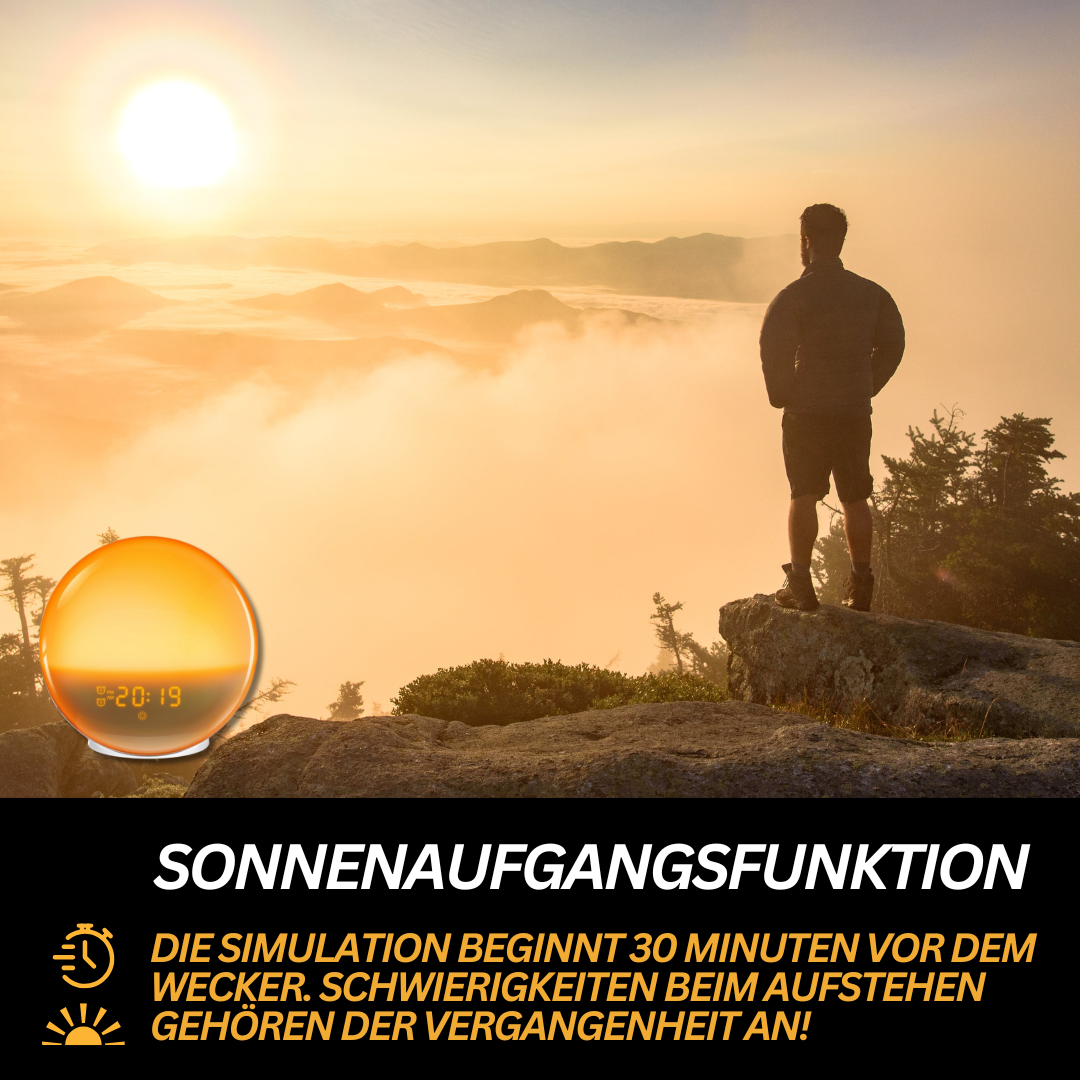 Brehn | Natürliche Radio-Wecker mit Lichtwecker - GlowRise