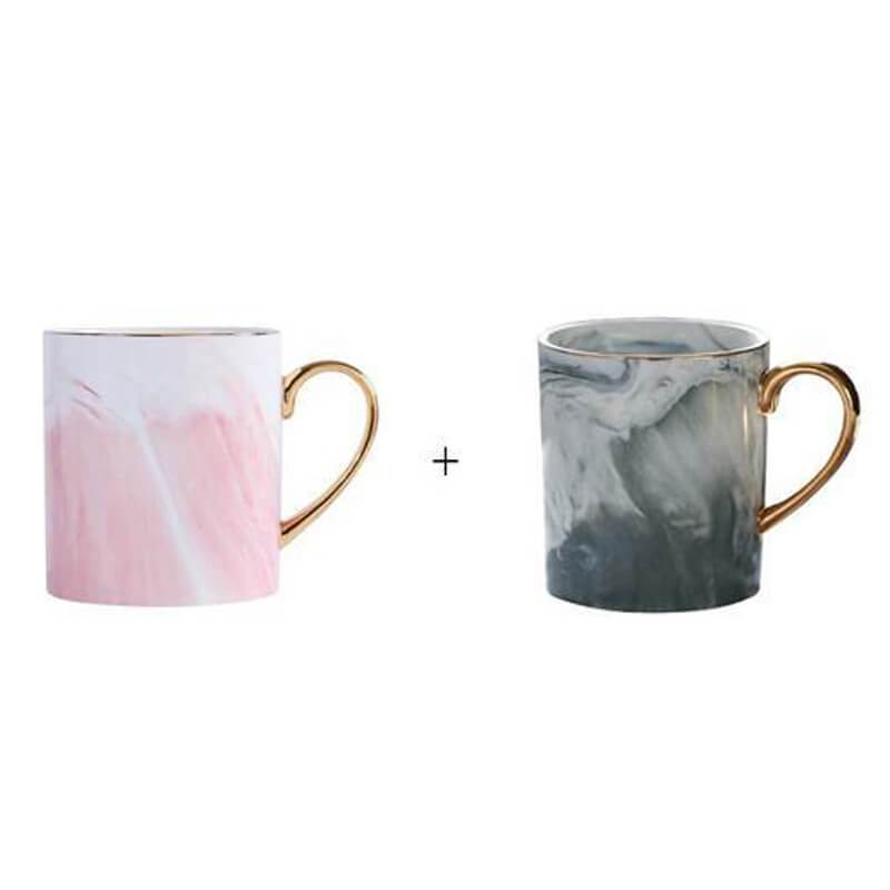 Goldrandige Marmor Kaffeetasse | Brehn