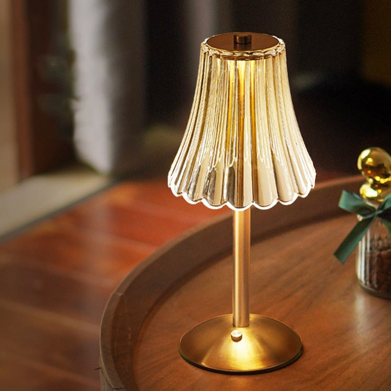 Goldene Kristall-Tischlampe - Aurora Luxe | Brehn