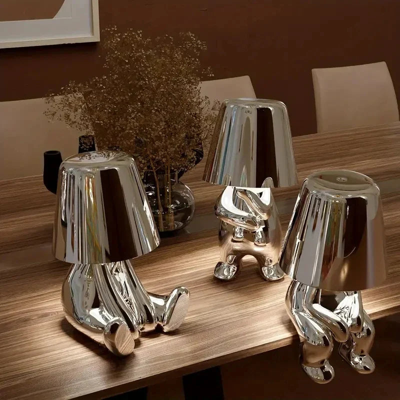 Moderne LED Tischlampe im Skulptur-Design – Dekorative Statue Lampe für Wohnzimmer | Brehn