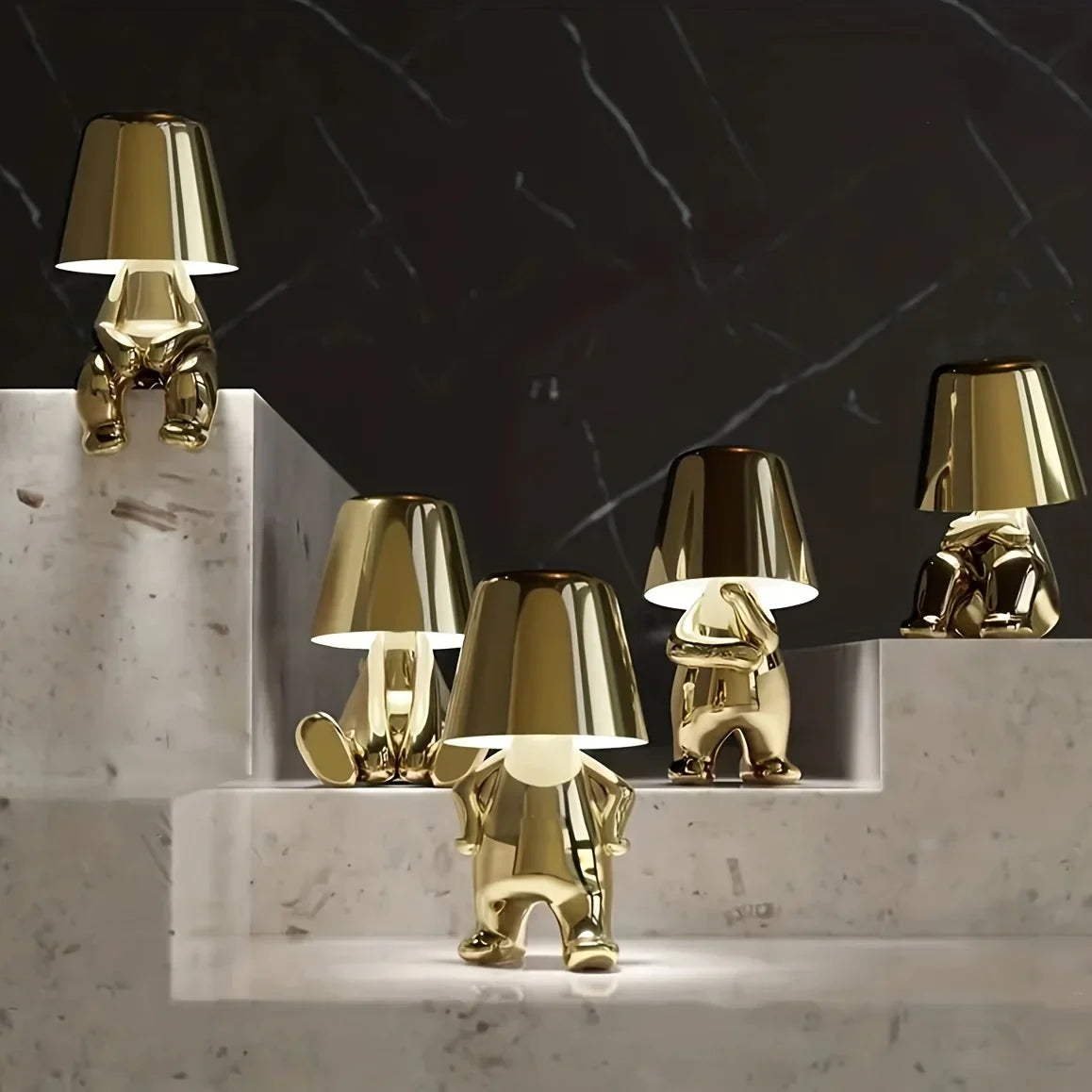 Moderne LED Tischlampe im Skulptur-Design – Dekorative Statue Lampe für Wohnzimmer | Brehn