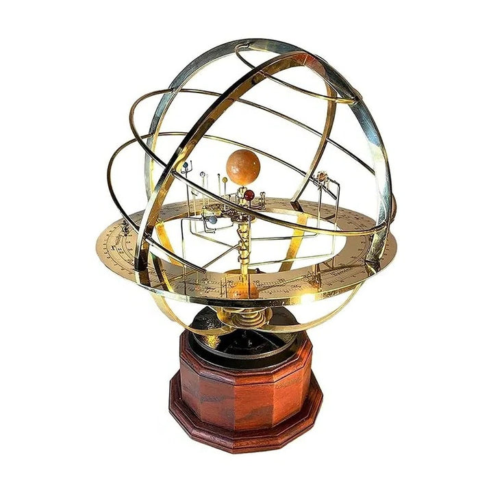 KosmosMaster Großes Planetarium – Handgefertigtes Modell des Sonnensystems mit 28 Monden und 9 Planeten | Brehn