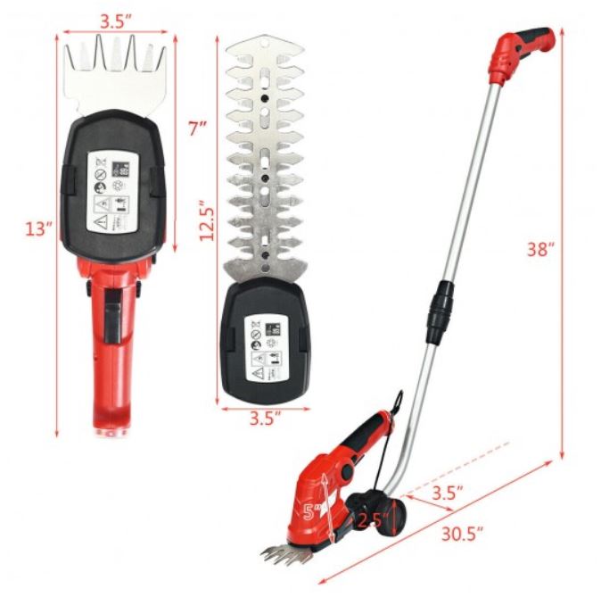 7.2V kabelose Grasschneider mit verlängerbarem Griff | Brehn