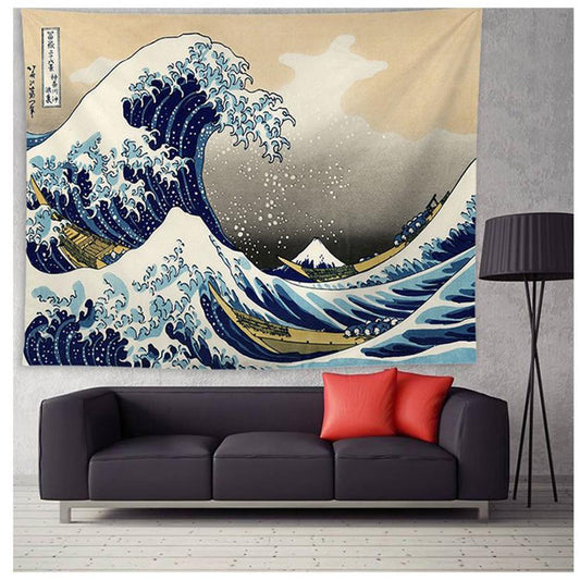 "Große Welle" von Kanagawa Wandteppich | Brehn