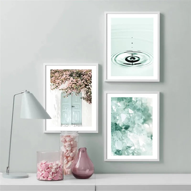 Griechische Insel Landschaft Galerie Wandkunst Fine Art Leinwanddrucke Bilder von Santorini Poster für Wohnzimmer Schlafzimmer Inspirierende Kunst für modernes Wohnen
