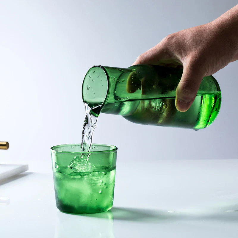 Glas Karaffe & Becher Set – 500ml Borosilikat Wasser Set | Brehn