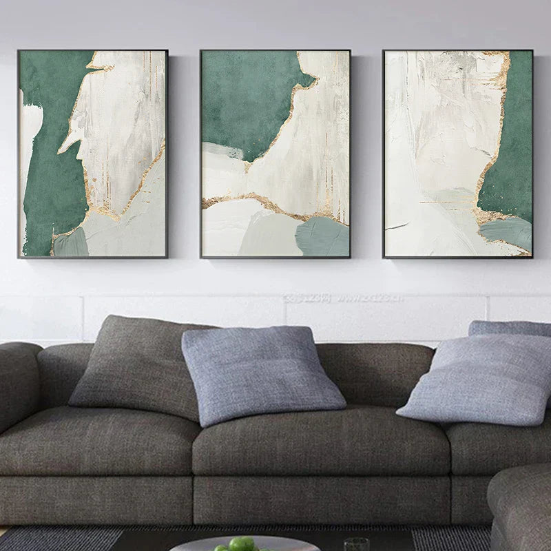 Grün Braun Nordisch Abstrakt Geomorphe Wandkunst Feine Kunstleinwand Drucke Bilder Für Moderne Wohnung Wohnzimmer Home Office Kunst Dekor