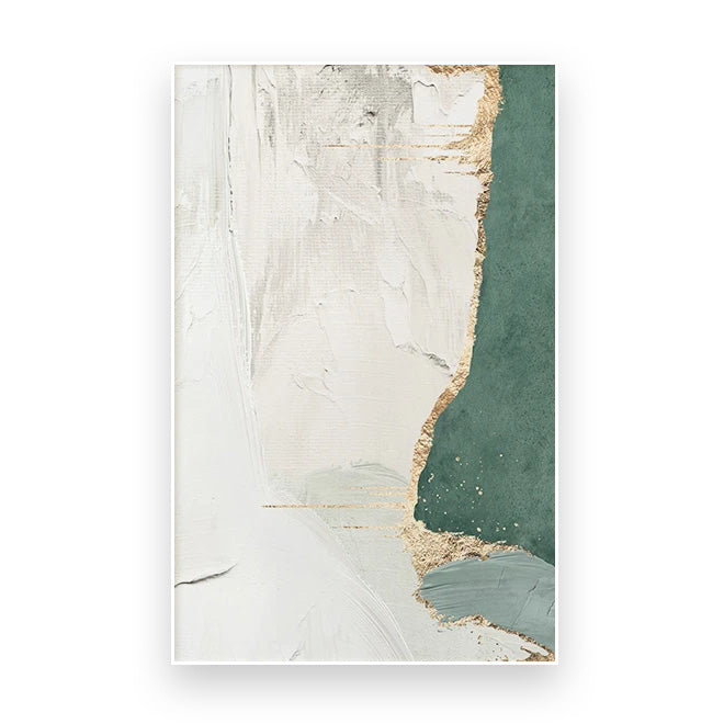 Grün Braun Nordisch Abstrakt Geomorphes Wandkunst Fine Art Leinwanddrucke Bilder für moderne Wohnung Wohnzimmer Home Office Kunst Dekor | Brehn