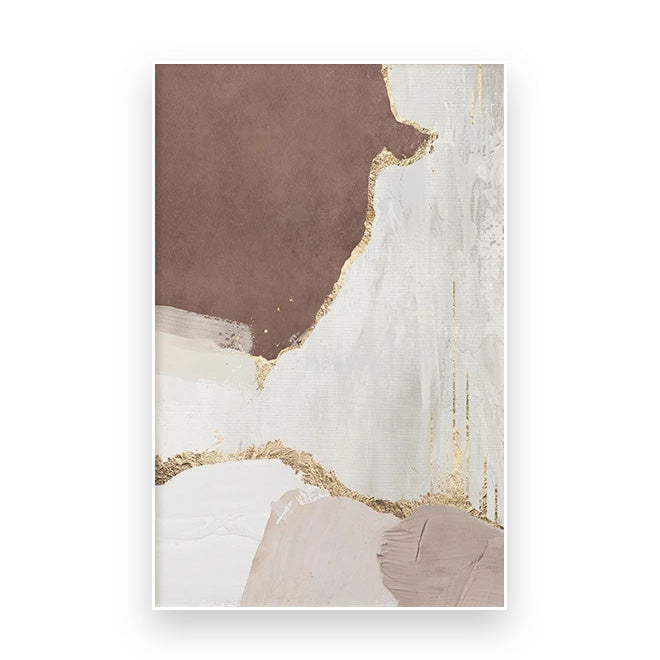 Grün Braun Nordisch Abstrakt Geomorphes Wandkunst Fine Art Leinwanddrucke Bilder für moderne Wohnung Wohnzimmer Home Office Kunst Dekor | Brehn