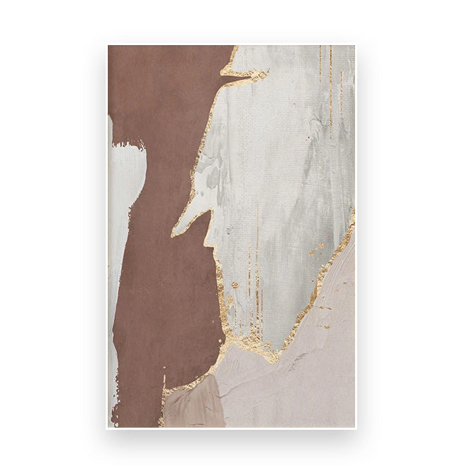 Grün Braun Nordisch Abstrakt Geomorphes Wandkunst Fine Art Leinwanddrucke Bilder für moderne Wohnung Wohnzimmer Home Office Kunst Dekor | Brehn
