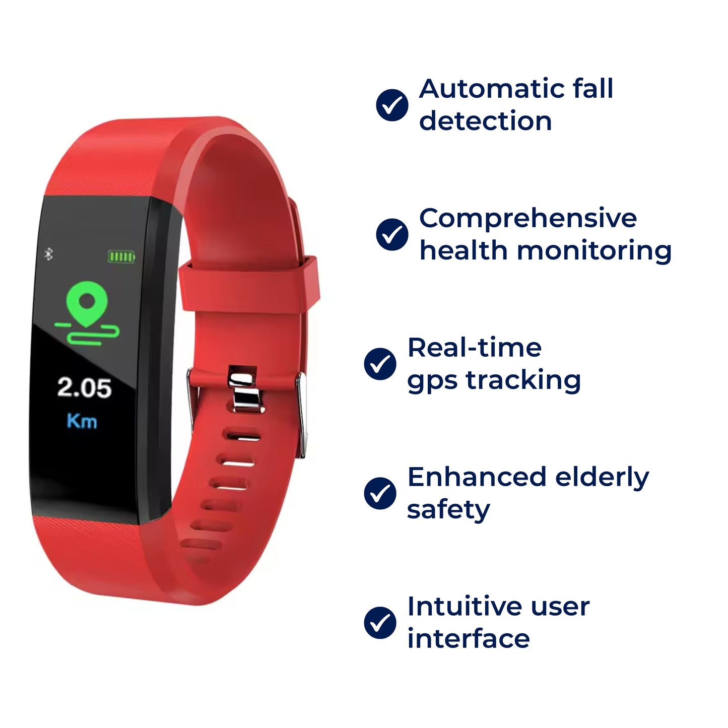 GuardianTime | Smartwatch für Senioren – Sturzdetektion – Gesundheitsüberwachung – GPS-Tracker – Sicherheit für ältere Menschen Brehn