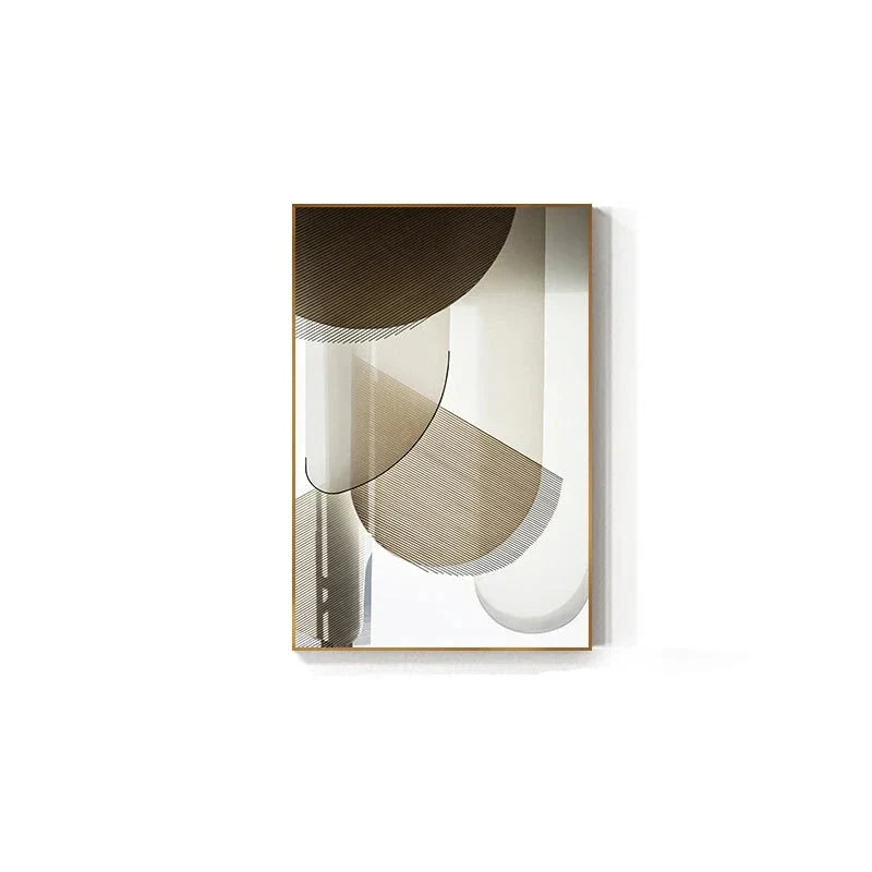 Moderne Ästhetik Abstracte Geometrie Wandkunst Feine Kunst Leinwanddrucke Bilder für luxuriöse Wohnung Wohnzimmer Esszimmer Eingang Foyer Kunst Dekor | Brehn