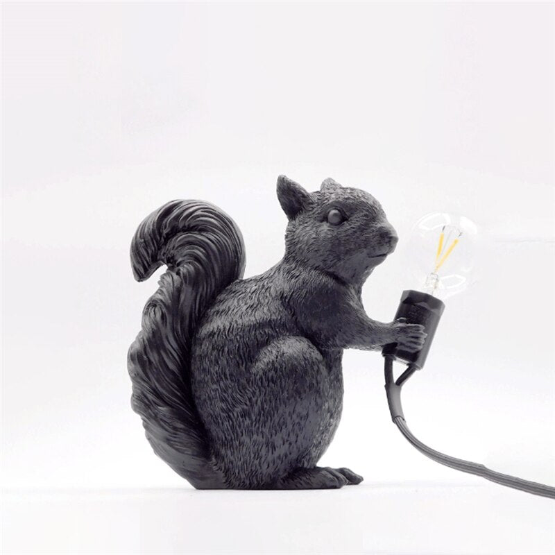 Brehn | SquirrelBright Nordische Eichhörnchen Tischlampe | Designer-Deko | LED Stimmungslicht | Perfekt für Zuhause