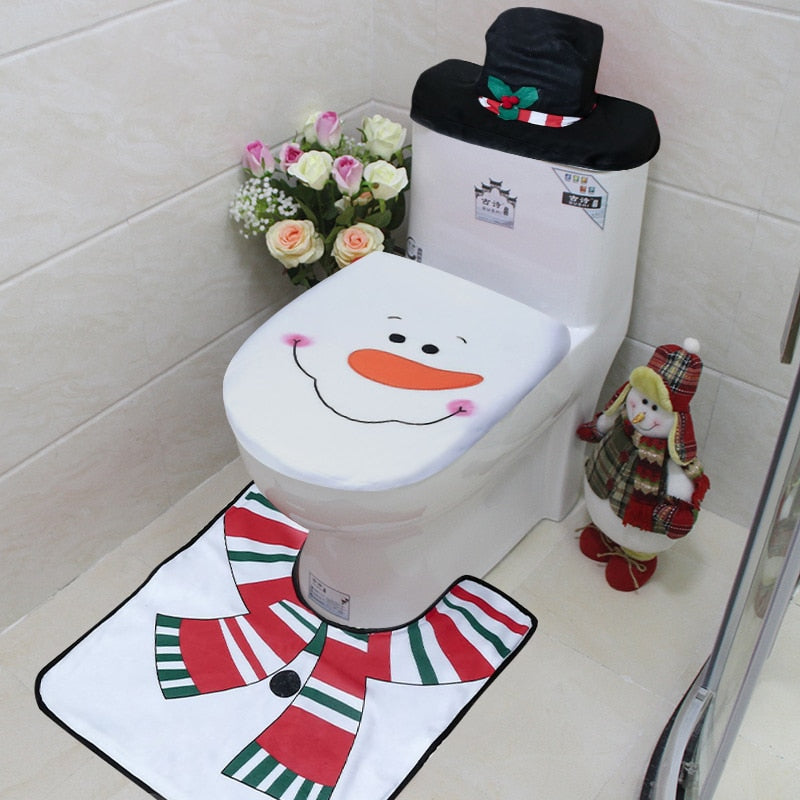Brehn | 3pcs Fancy Weihnachtsmann Toilettensitzbezüge