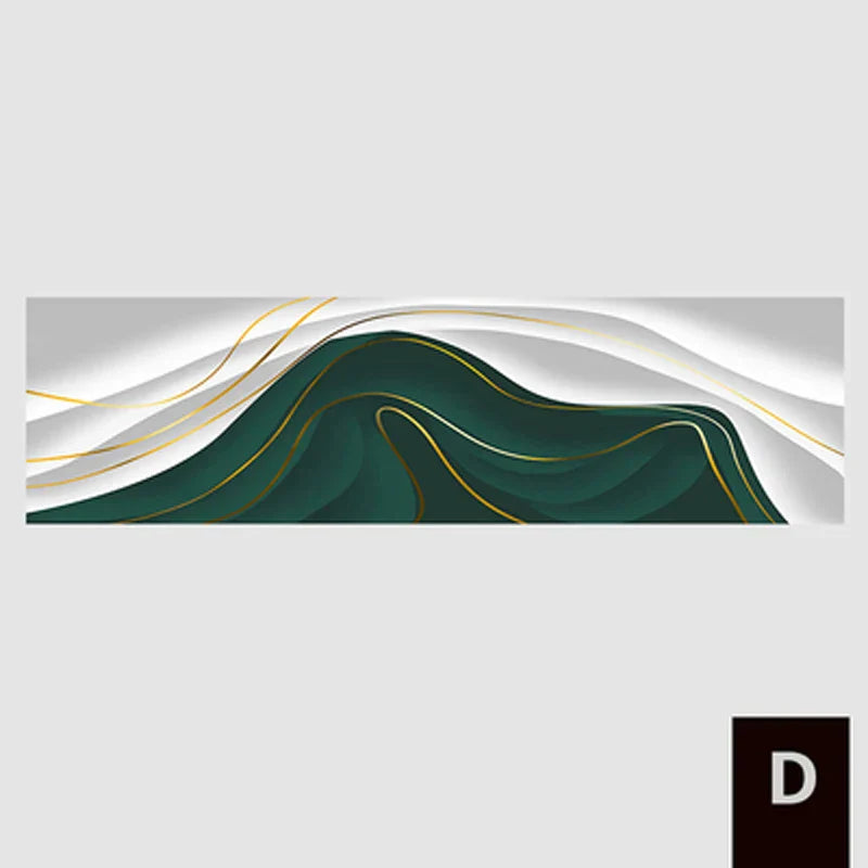 Modern Abstrakt Grün Grau Gold Fließendes Band Wandkunst Feine Kunst Leinwanddrucke Hochformat Bilder Für Wohnzimmer Foyer Treppenhaus Wanddekoration | Brehn