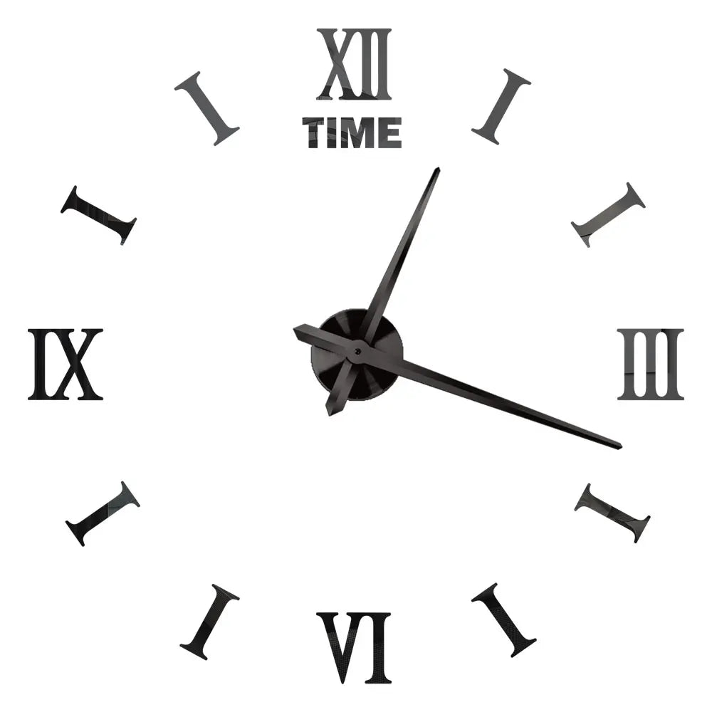 Große Wanduhr DIY 3D Selbstkleber Spiegel Acryl Wanduhr für Küche Esszimmer Wohnzimmer Kreative Wohnkultur | Brehn