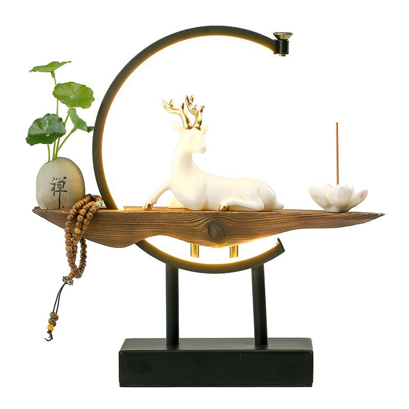 Brehn | Weißer Hirsch Räucherofen Lampe - SereneStag