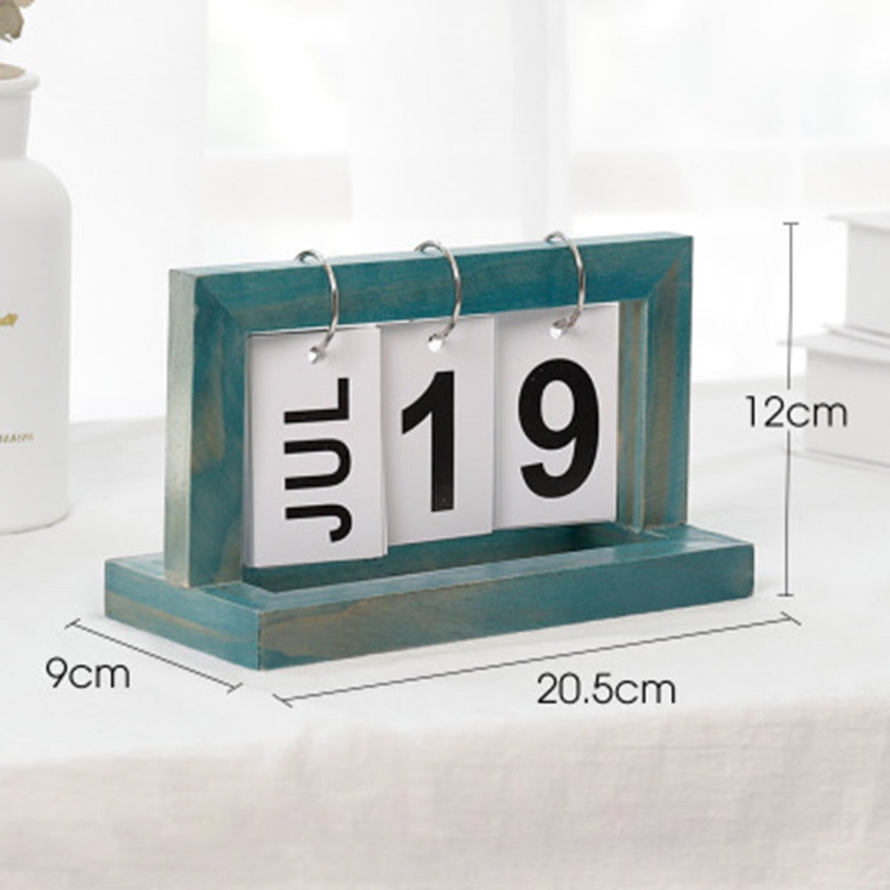 Holz Flip Desktop Tageskalender | Brehn