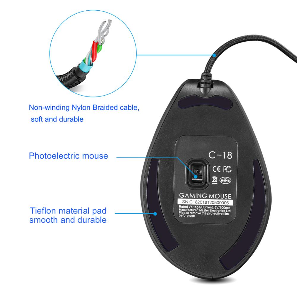 VIvolux | Programmierbare Ergonomische RGB Game Master Maus