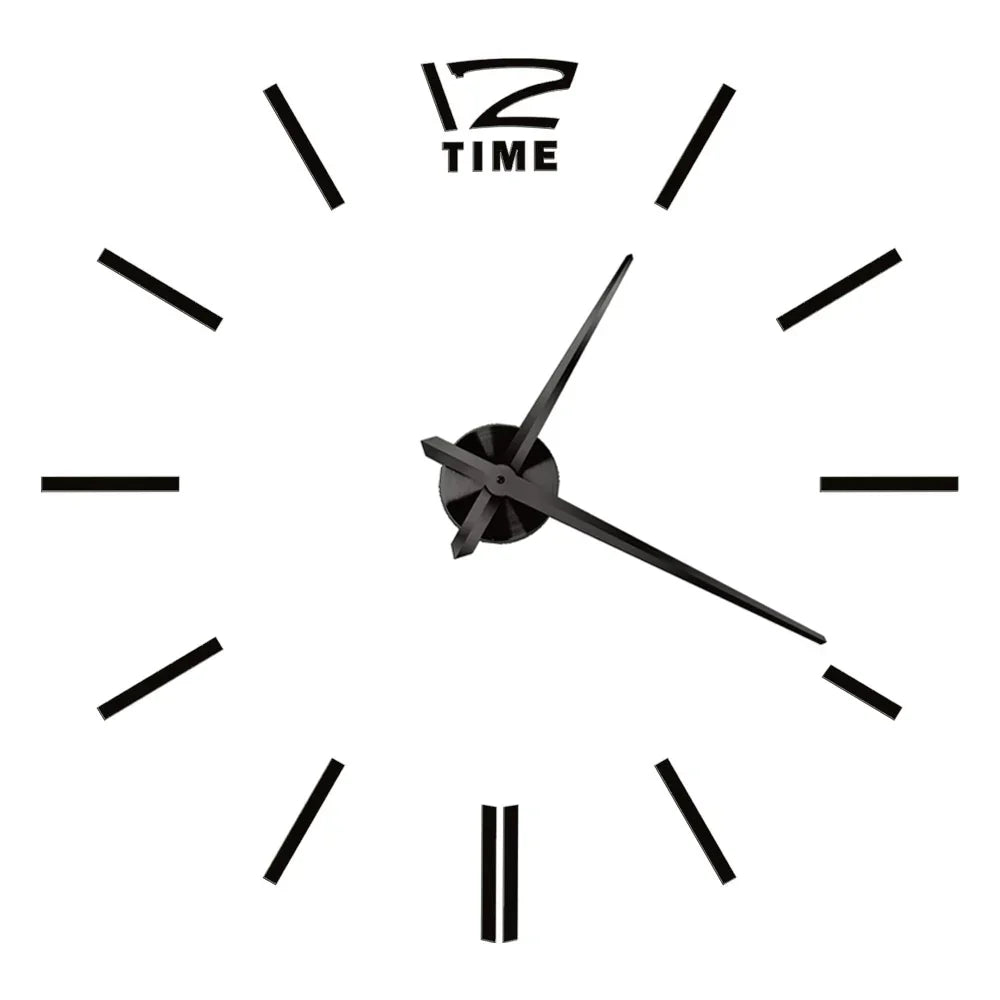 Große Wanduhr DIY 3D Selbstkleber Spiegel Acryl Wanduhr für Küche Esszimmer Wohnzimmer Kreative Wohnkultur | Brehn