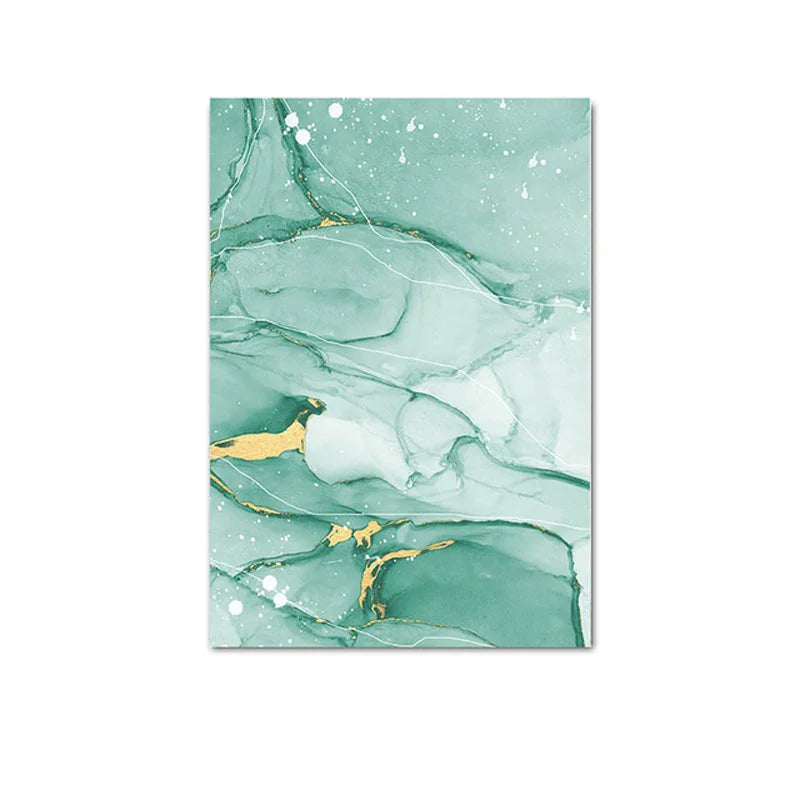 Abstrakter grüner goldener Marmor Druck Wandkunst Fine Art Leinwanddrucke Bilder für moderne Wohnung Wohnzimmer Hotelzimmer Kunst Dekor