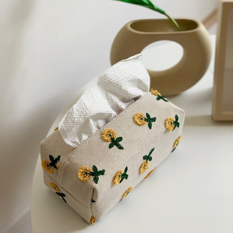 Japanischer Stil Umweltfreundliche Blumen Taschentuchbox