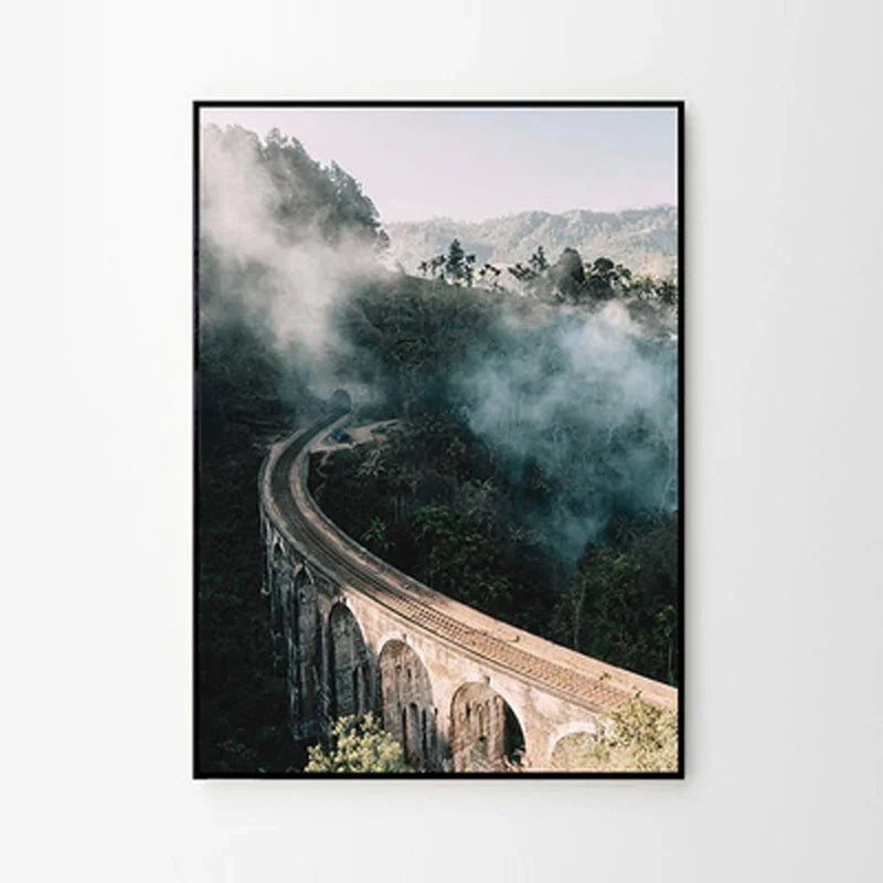 Bergsee Wildnis Landschaft Wandkunst Kunstdrucke Leinwand Poster Bilder von Ruhe für Wohnbereich Esszimmer Dekor