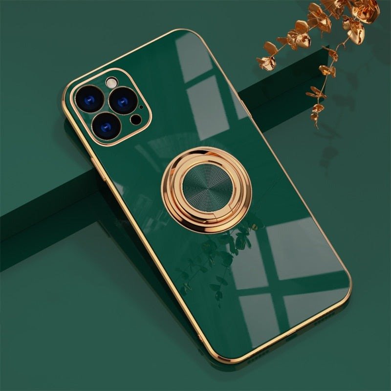 iPhone-Hülle mit Metallständerring