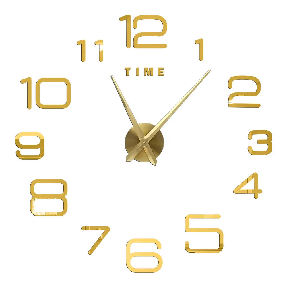 Große Wanduhr DIY 3D Selbstkleber Spiegel Acryl Wanduhr für Küche Esszimmer Wohnzimmer Kreative Wohnkultur | Brehn