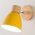 Brehn | LumoNord Macaron Wandleuchte | Holz & Metall | 90° schwenkbarer Lampenkopf | Skandinavisches Design | E27-Fassung (ohne Glühbirne)