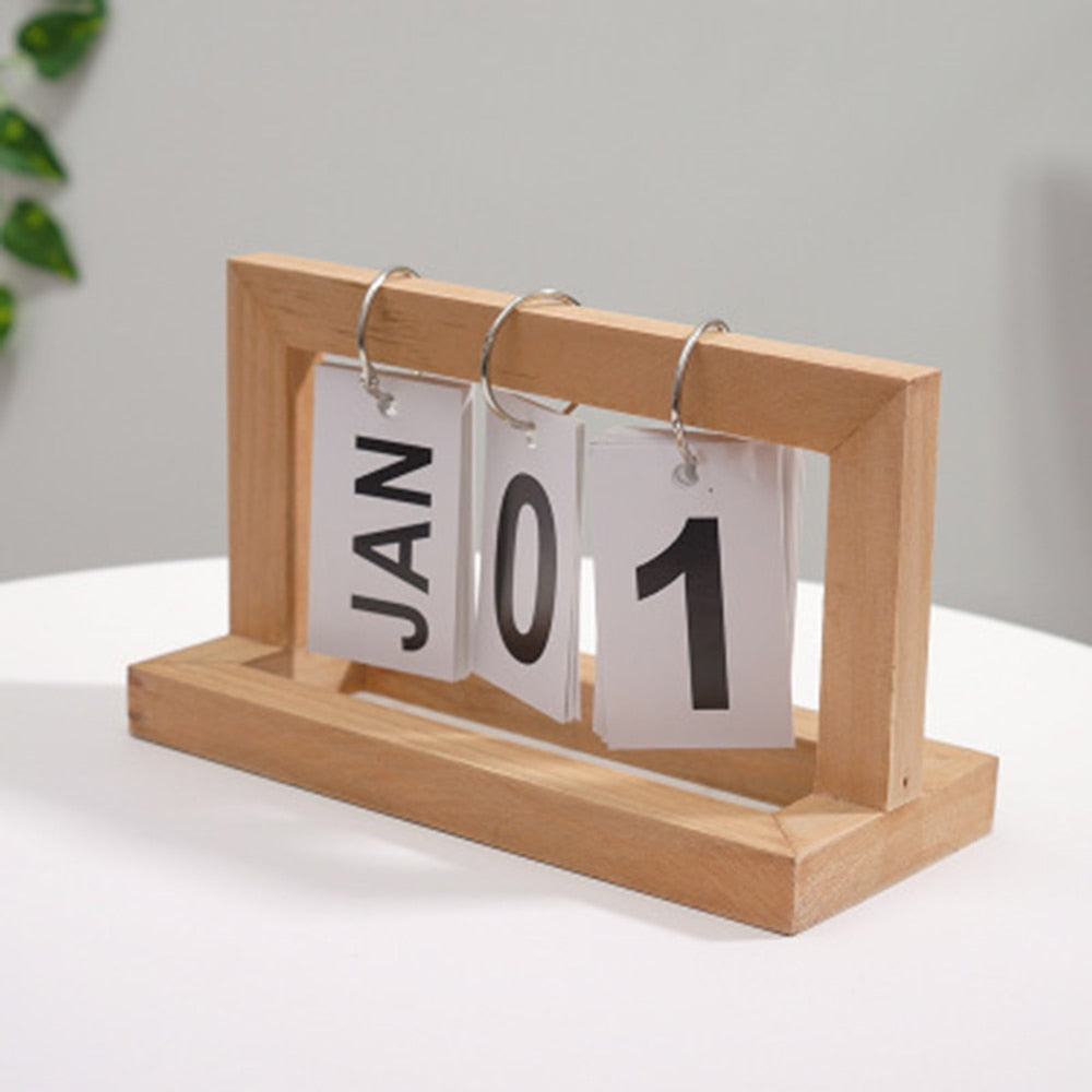 Holz Flip Desktop Tageskalender