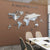 Weltkarte 3D Wandmural Kristallgespiegelte Acryl-Weltkarte Wandaufkleber für Büro Wohnzimmer Kinderzimmer kreative DIY Wohnkultur | Brehn