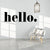 Big Hello Wandaufkleber Moderne Typografie Willkommen Beschilderung Abnehmbar Peel and Stick PVC Vinyl Wandtattoo Für Eingangsbereich Flur Kreative DIY Wanddekoration | Brehn