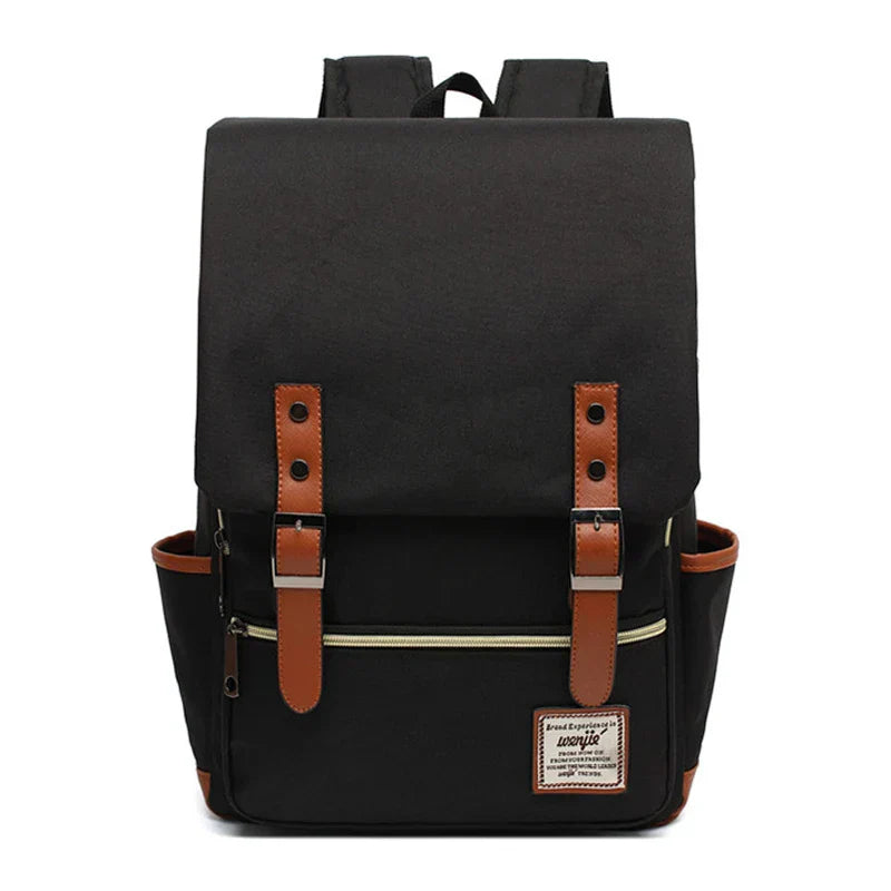 Brehn | Vintage Oxford-Rucksack - Stylischer Vintage Oxford-Rucksack für abenteuerlustige Studenten und Reisende