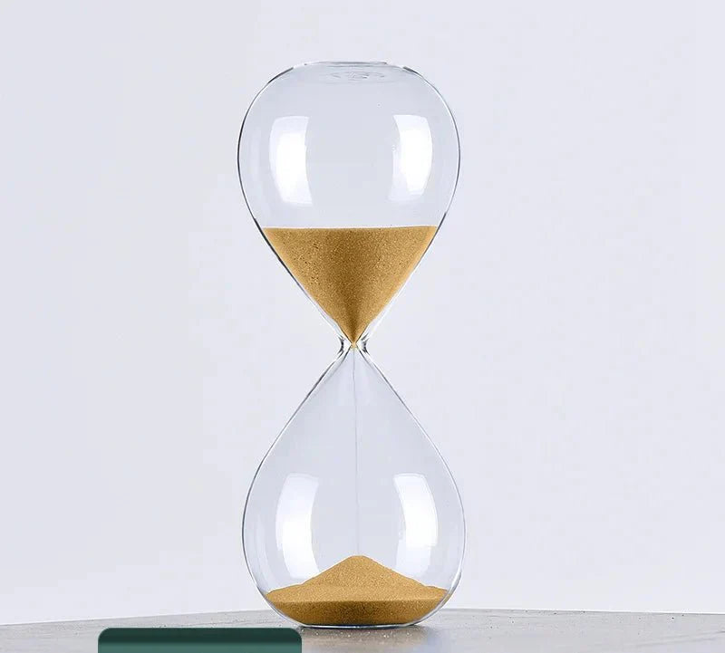 Brehn | Glas Sanduhr Timer | Stilvolle Dekoration mit 5/10/30/60 Minuten Zeitangabe