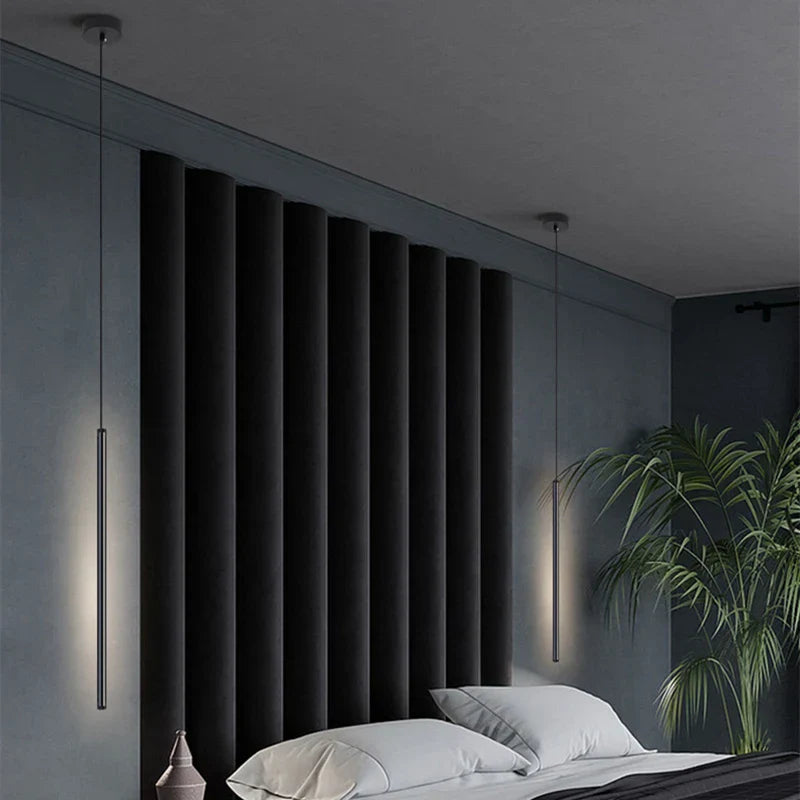 Brehn | Nordic LED Pendelleuchte: Minimalistisches Design mit kreativen Linien, perfekt für das Schlafzimmer, Essbereich