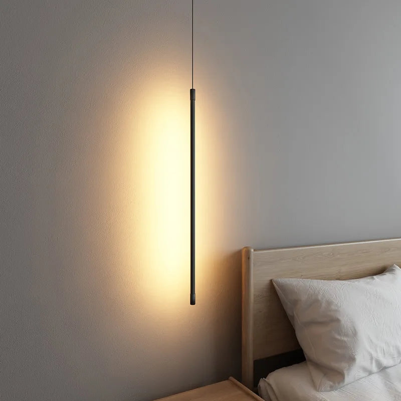 Brehn | Nordic LED Pendelleuchte: Minimalistisches Design mit kreativen Linien, perfekt für das Schlafzimmer, Essbereich