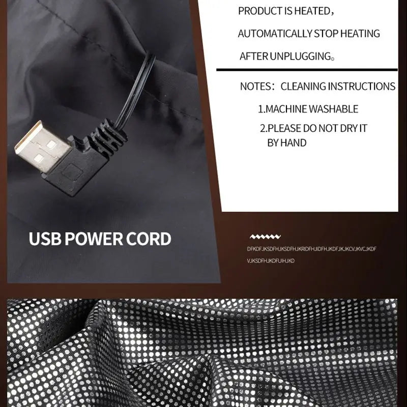 Brehn | beheizte Jacke mit 9 Heizzonen | USB-Heizjacke für Frauen & Männer | Graphene-Heiztechnologie für Outdoor, Camping & Sport | ThermoVenture