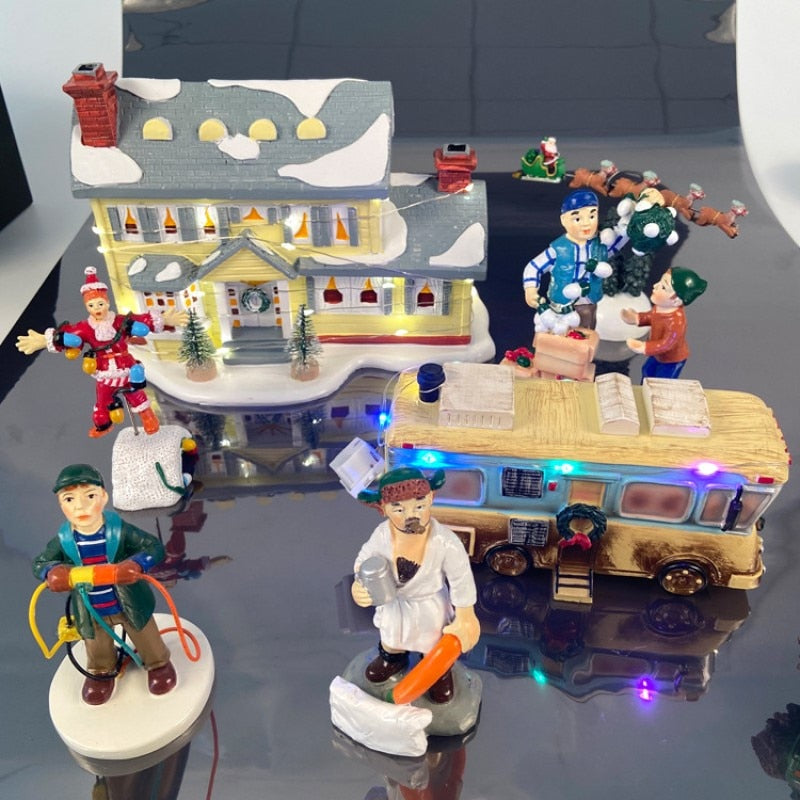 Brehn | Miniatur Weihnachtshaus Schreibtisch Dekor