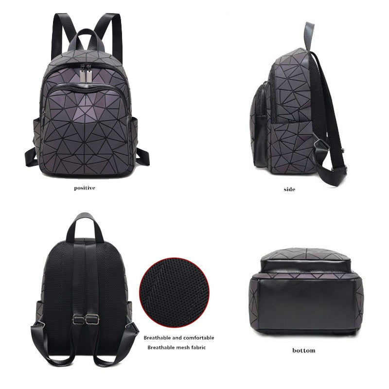 VIvolux | Rainbow Rise Luminous Holographischer Rucksack