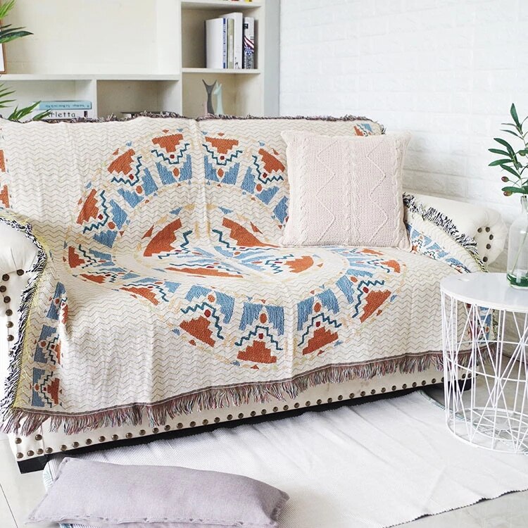 Vintage Kürbis Sofaüberwurf Decke | Brehn