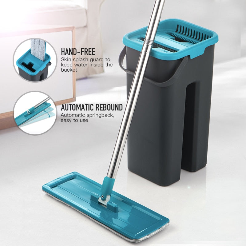 Brehn | Magic Mop – Enthält 4 Pads, 360° drehbar & waschbar