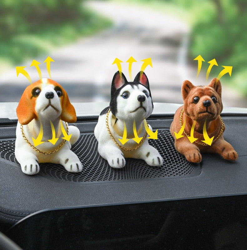 Brehn | Hübsche kopfschüttelnde Hunde Auto Dekor