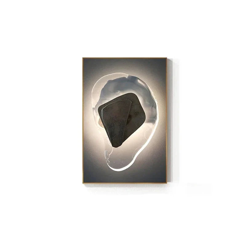 Moderne Ästhetik Abstracte Geometrie Wandkunst Feine Kunst Leinwanddrucke Bilder für luxuriöse Wohnung Wohnzimmer Esszimmer Eingang Foyer Kunst Dekor | Brehn