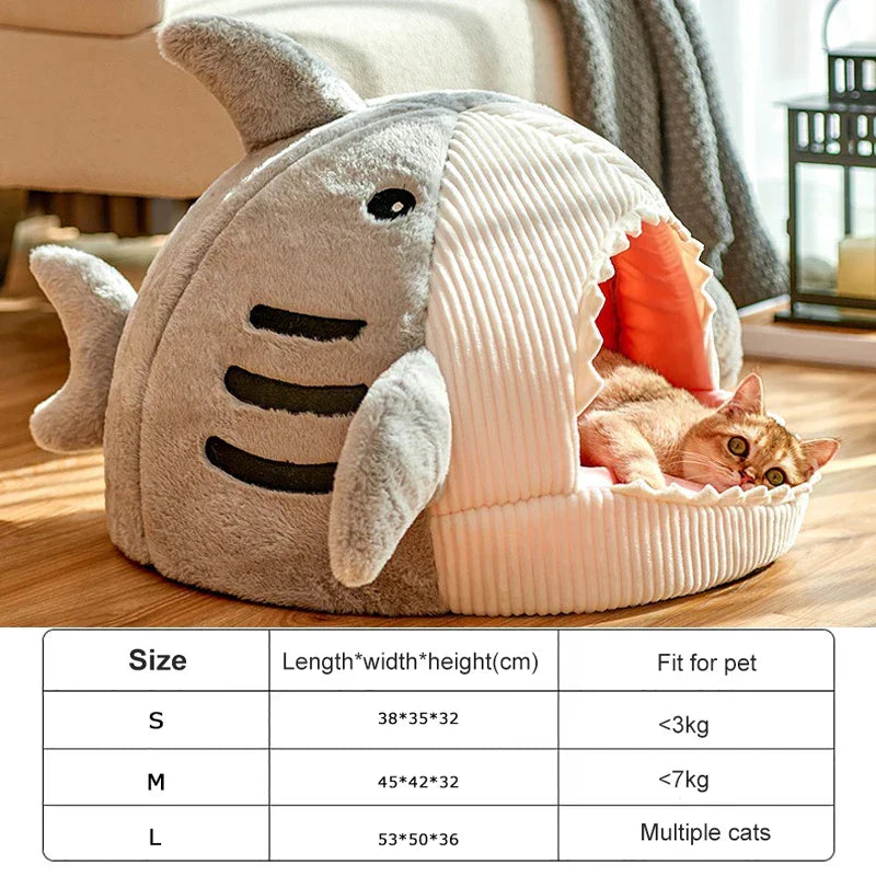 Brehn | Sleepy Shark Tragbares Warmes Haustierhaus