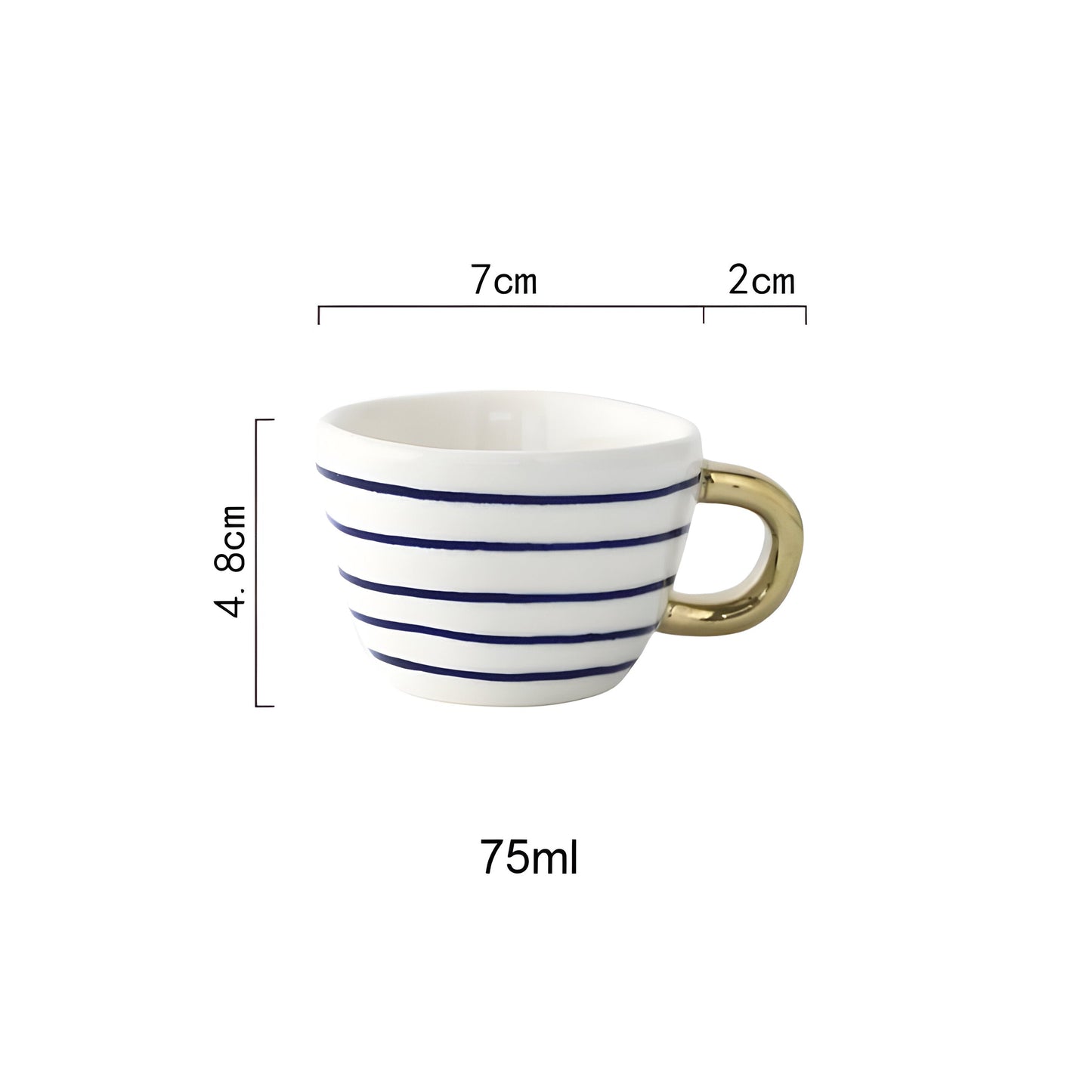 Keramikbecher mit geometrischem Design – Stilvoll und modern | Ideal für Kaffee oder Tee
