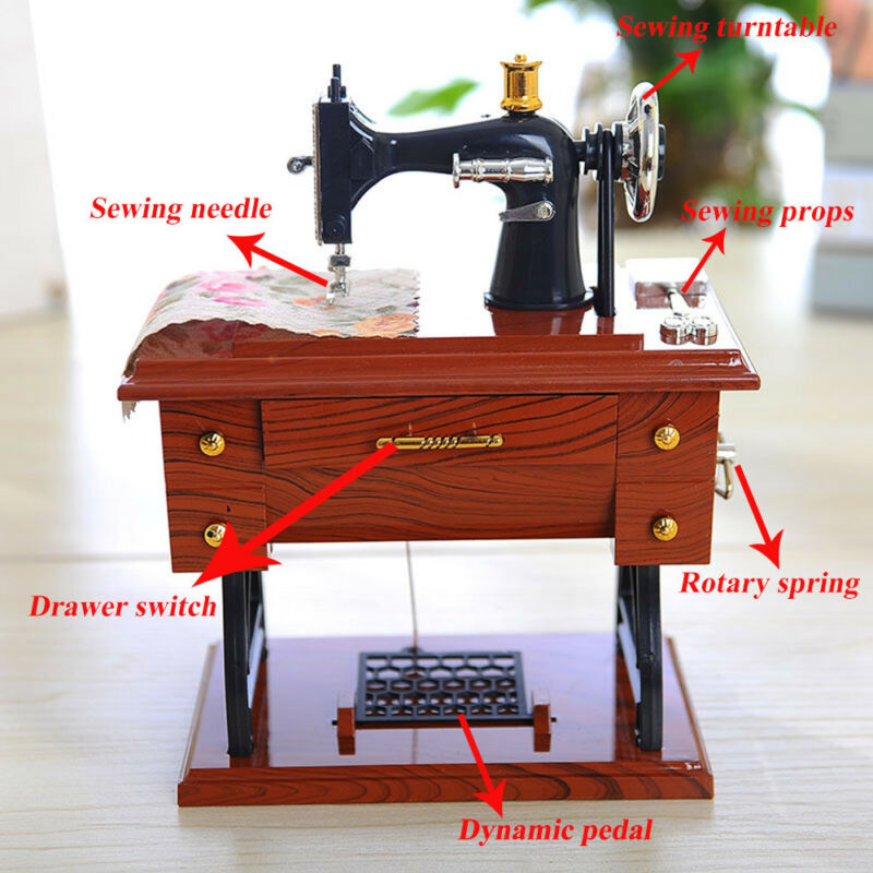 Brehn | Mini Craft Retro Nähmaschine Dekor