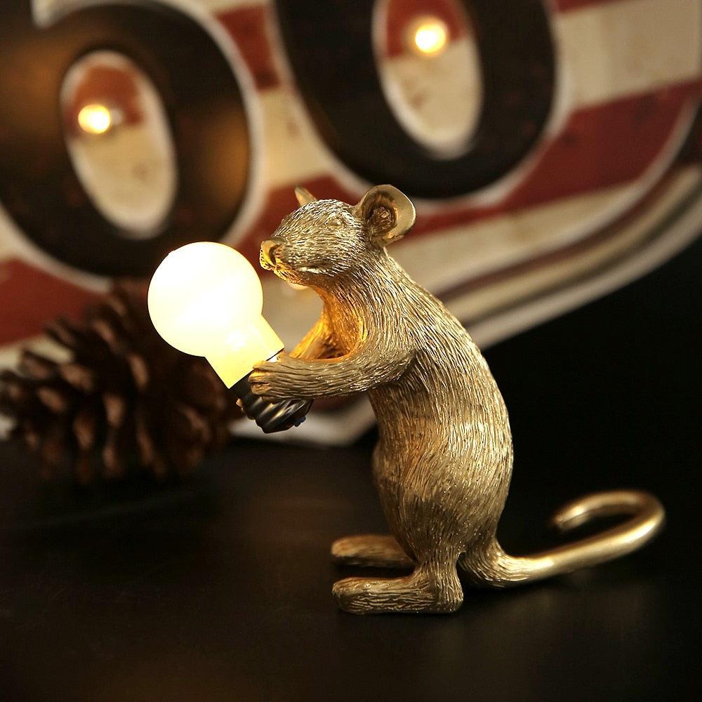 Tischlampe mit Mausmotiv