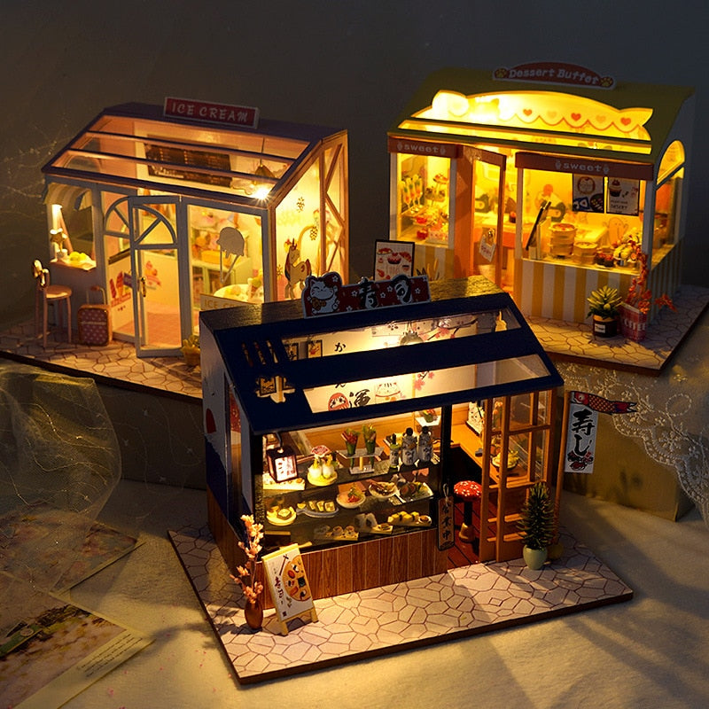 Miniatur DIY Japanische Bau Spielzeuge Set | Brehn