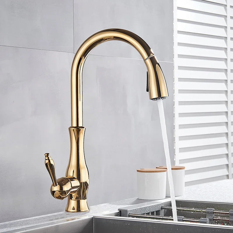 Brehn | GlamFaucet Küchenarmatur - Luxus Goldene Küchenmischarmatur